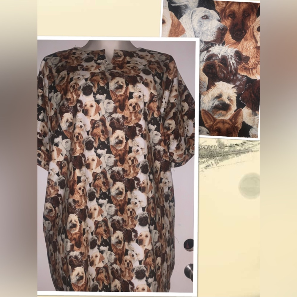 NWOT puppy dogs  dress kaftan  plus size 1x-3x unique   print with side pock…